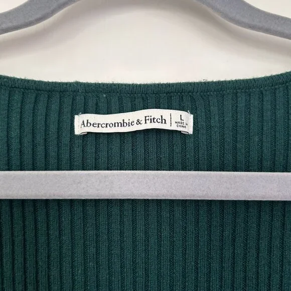 Abercrombie & Fitch Dark Green Sweetheart Sweater Bodysuit (L) - Picture 5 of 5